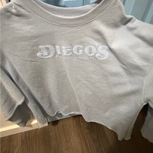 Diego's Panama City Beach Light Blue Cropped Sweatshirt